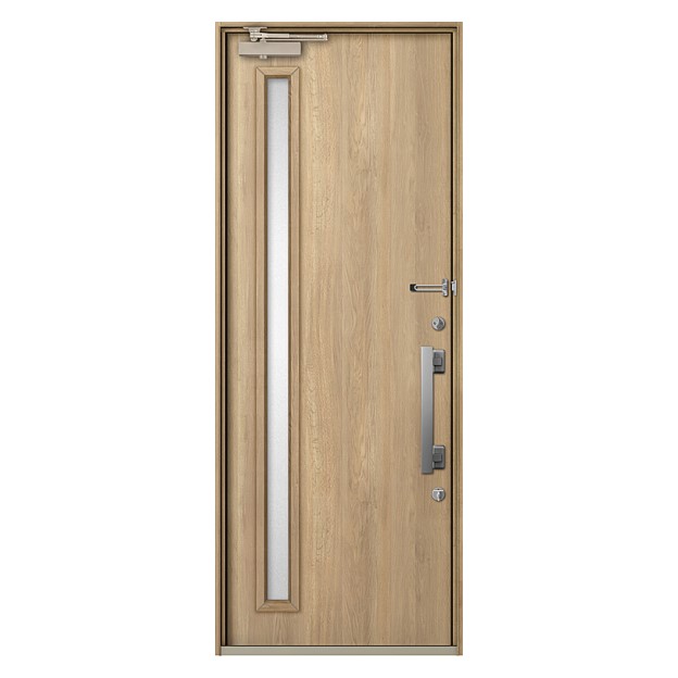 LIXIL | 玄関まわり | 玄関ドア | ジエスタ2・ジエスタ2防火戸 | バリエーション | ドアデザイン | M26型（防火戸あり） |  クリエアイボリー